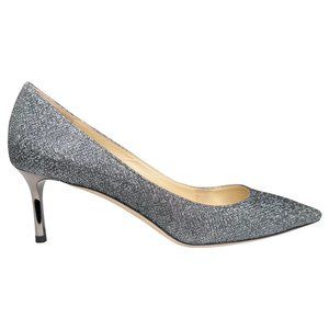 Jimmy Choo Romy Lame Glitter Pointed Toe Heel Pumps